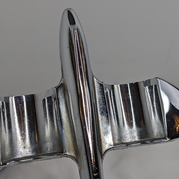 Vintage 1950s Chrome Jet plane Cruet set salt pepper shakers silver blue - Picture 17 of 17